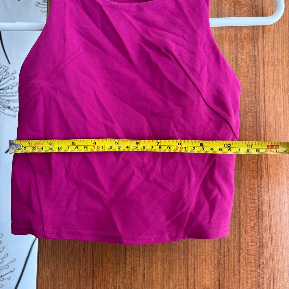 Lululemon Invigorate Training Tank Top Size 2 Magenta Purple High Neck Crop - Picture 6 of 11